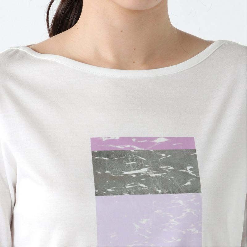 レディース　７分袖グラフィックＴシャツ