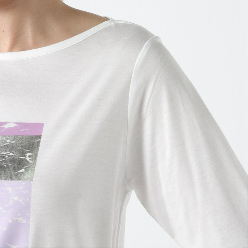 レディース　７分袖グラフィックＴシャツ