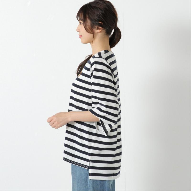 刺繍袖ボリュームボーダーＴシャツ「くまのプーさん」
