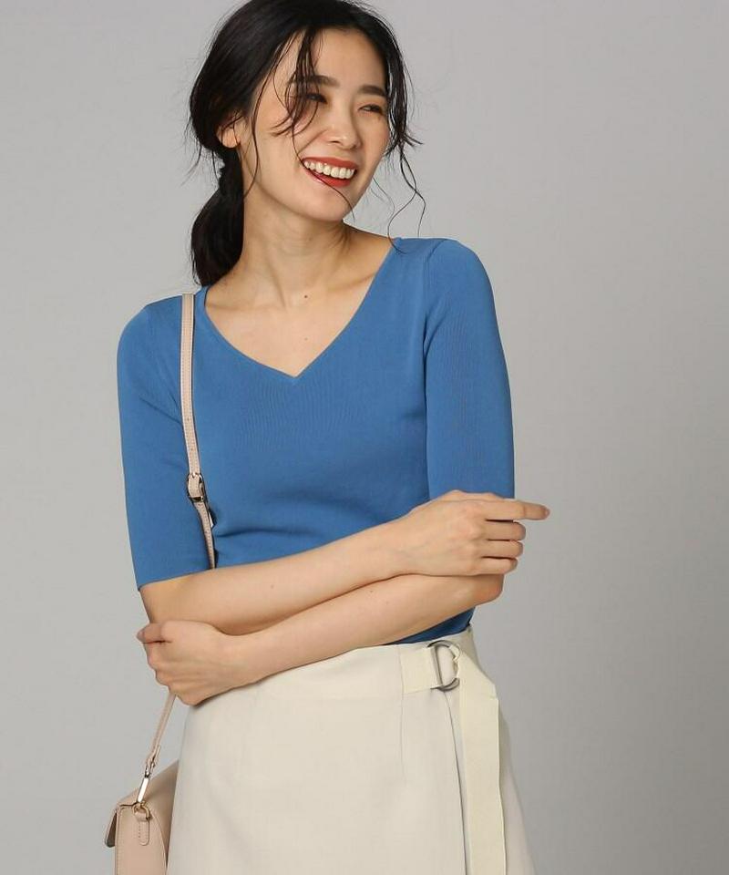 ボイルコットンVネックプルオーバー