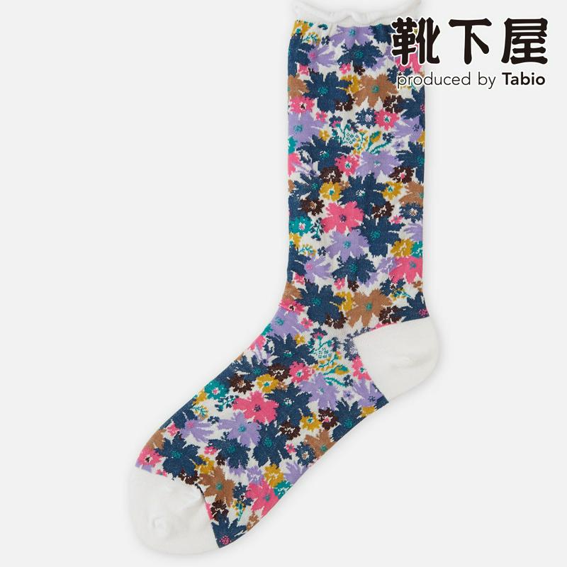 【あす楽】【靴下屋】 トップクルクルハデハデ花柄ソックス / 靴下 タビオ Tabio くつ下 レディース 日本製