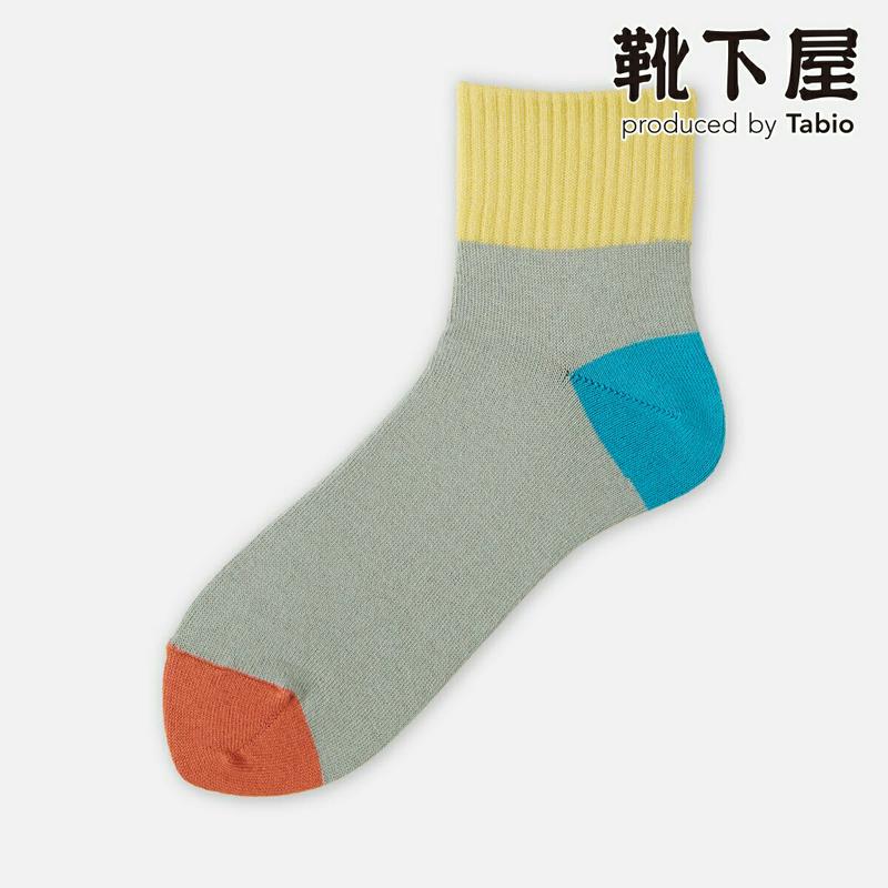 【あす楽】【靴下屋】 アメリブ3面切り替ショートソックス / 靴下 タビオ Tabio くつ下 ショート レディース 日本製