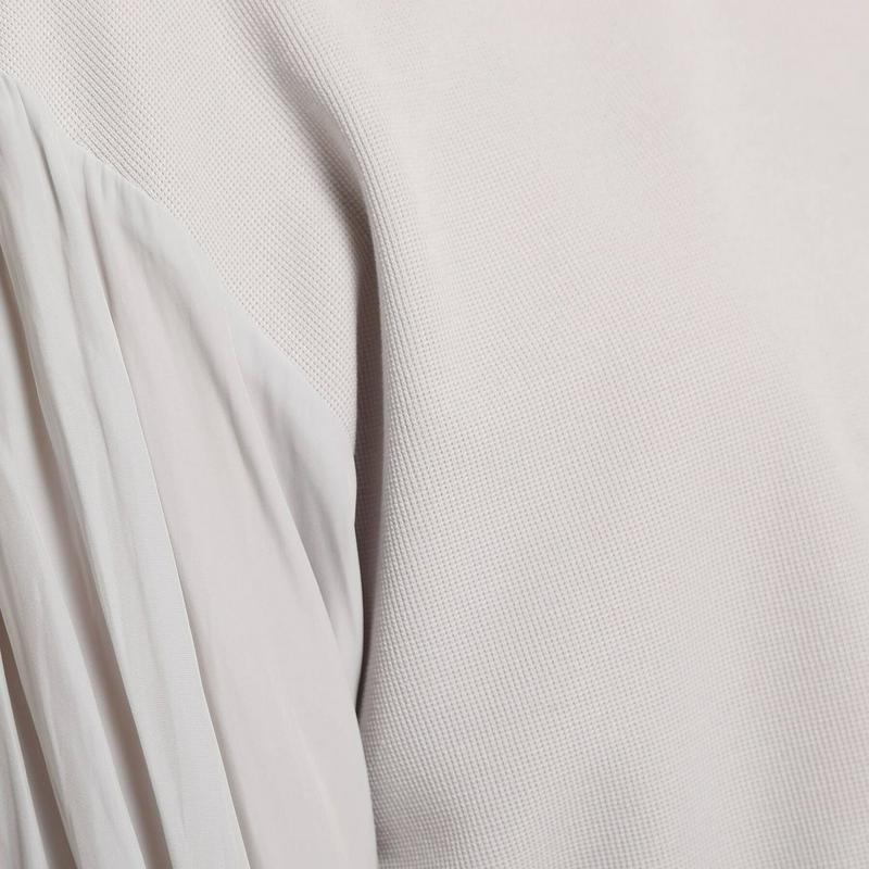 【洗える】シフォン袖リブカットソー