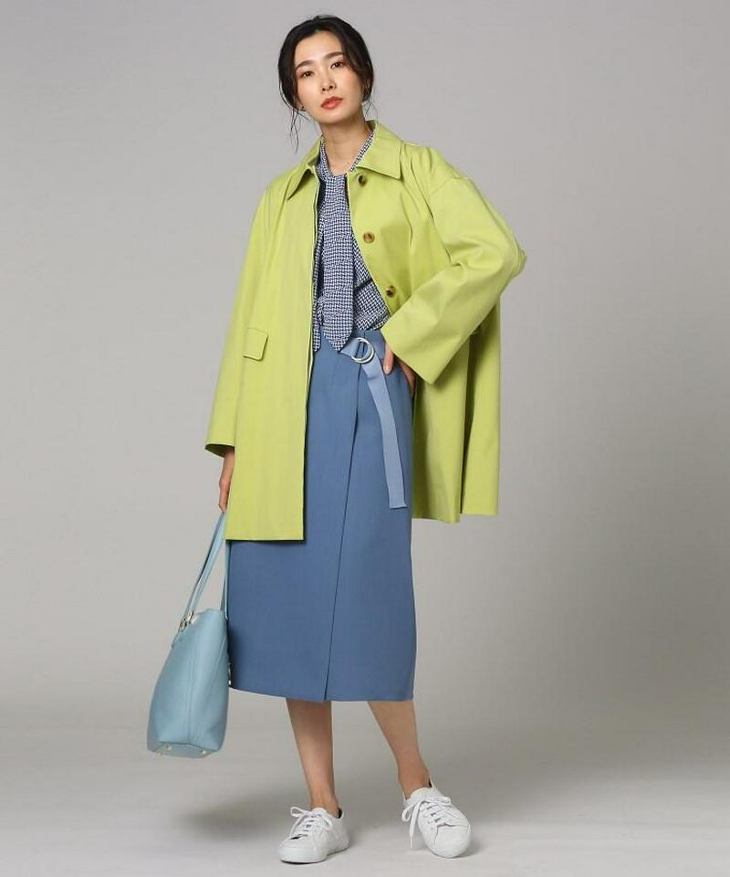 フラップストレッチステンカラーコート