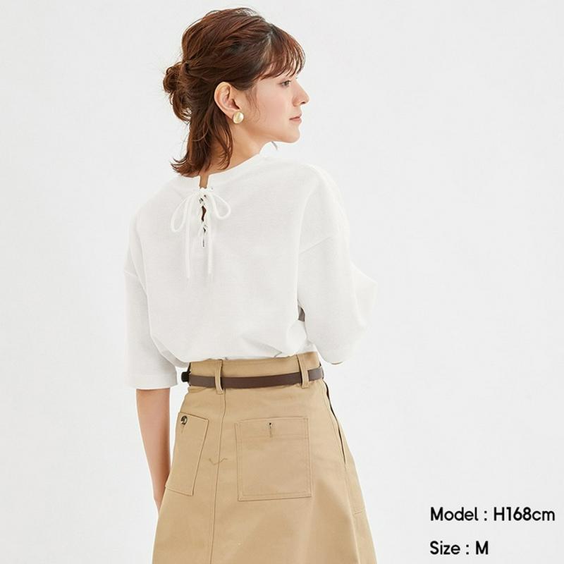 カノコバックレースアップT(5分袖)JN+X