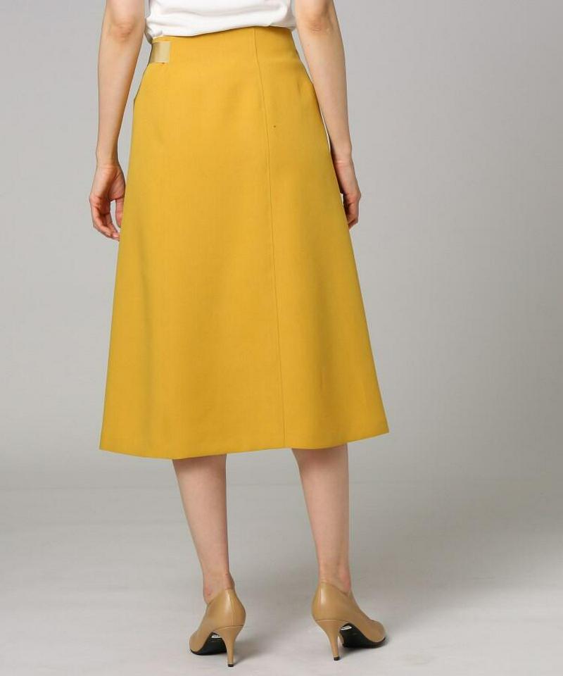 【洗える】プリマクロスラップ風ミモレスカート