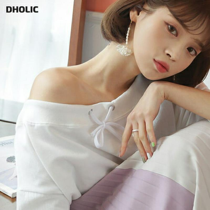 ドロストネックTシャツ・全3色・b55473 レディース 【tops】【トップス Tシャツ オフショルダー リボン ドロップショ