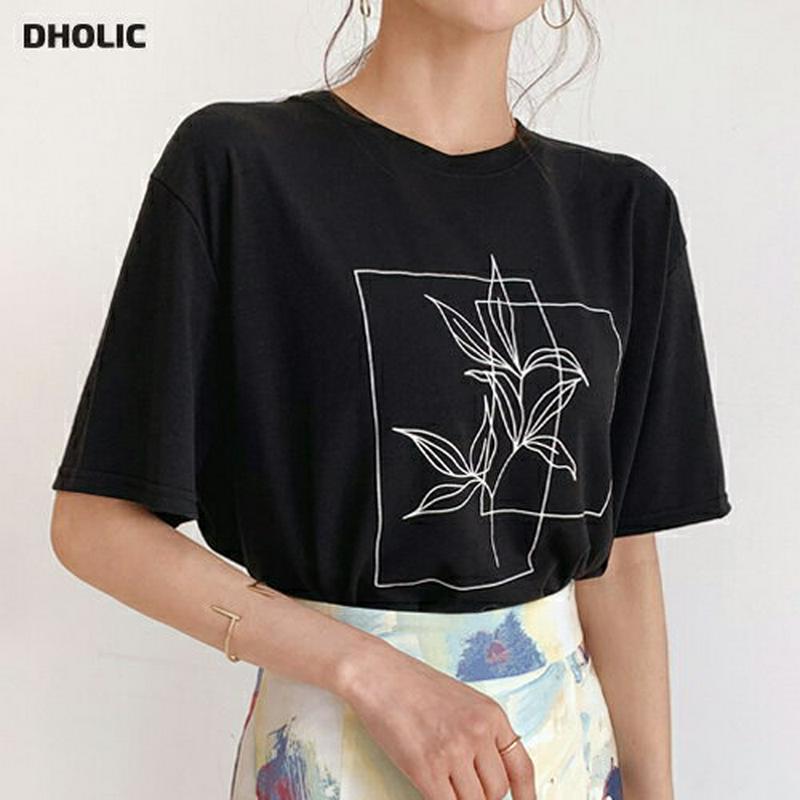 ドローイング半袖Tシャツ・全5色・b55461 レディース 【tops】【トップス Tシャツ 半袖 ドローイング カジュアル ゆ