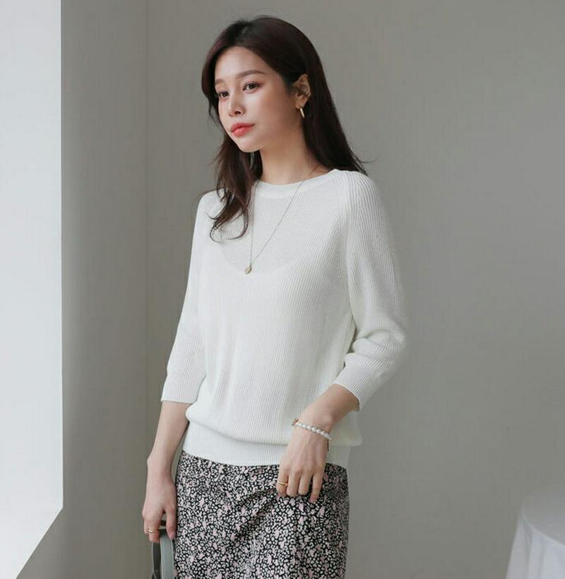 バックチェーンリブニット・全4色・b61156 レディース【tops】【トップス ニット ニットトップス リブ リブニット バッ