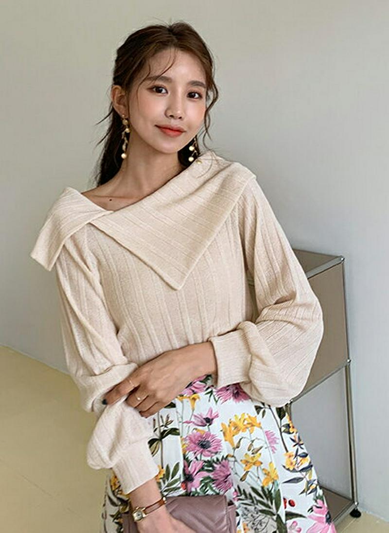 2WAYオフショルTシャツ・全3色・t58018 レディース 【tops】【トップス ニット オフショル オフショルダー リブ 