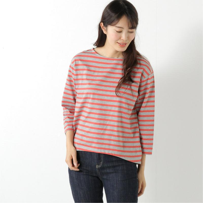 先染めボーダー９分袖Ｔシャツ