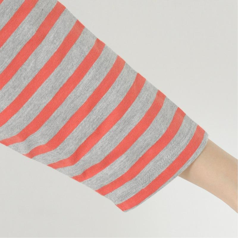 先染めボーダー９分袖Ｔシャツ