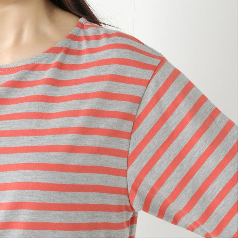 先染めボーダー９分袖Ｔシャツ