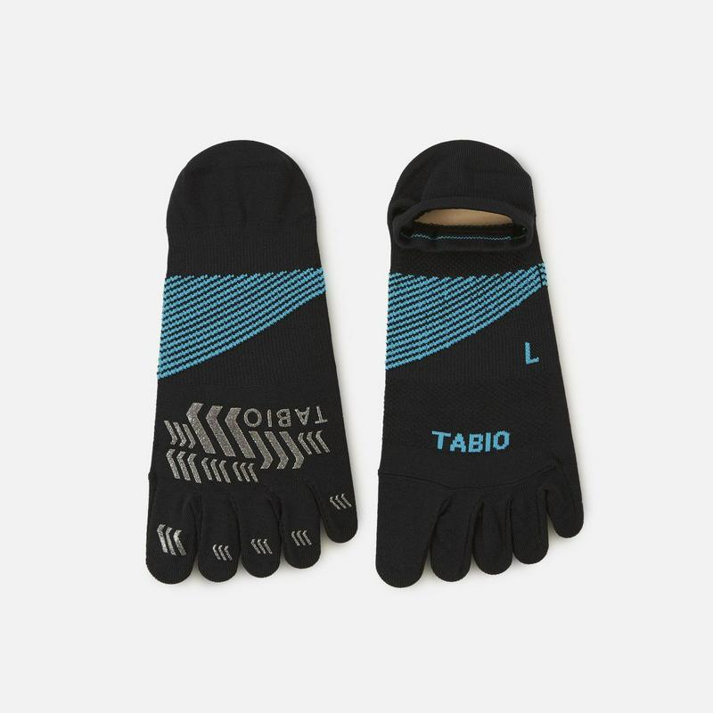 【あす楽】【TABIO SPORTS】 T&F 五本指ソックス 23〜25cm ブラック×ターコイズ / 靴下屋 靴下 タビオ タビオスポーツ くつ下 ショート 陸上 レーシングソックス ランニングソックス 5本指 5本指靴下 五本指靴下 5本指ソックス レディース 日本製 ¬¬