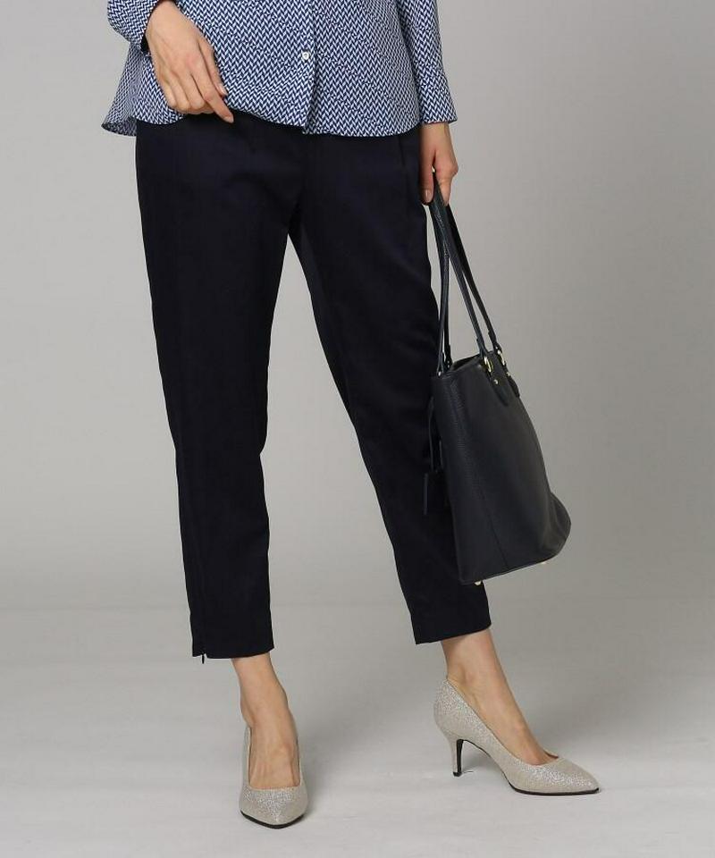 【洗える】プリマベーラサテンスリットパンツ