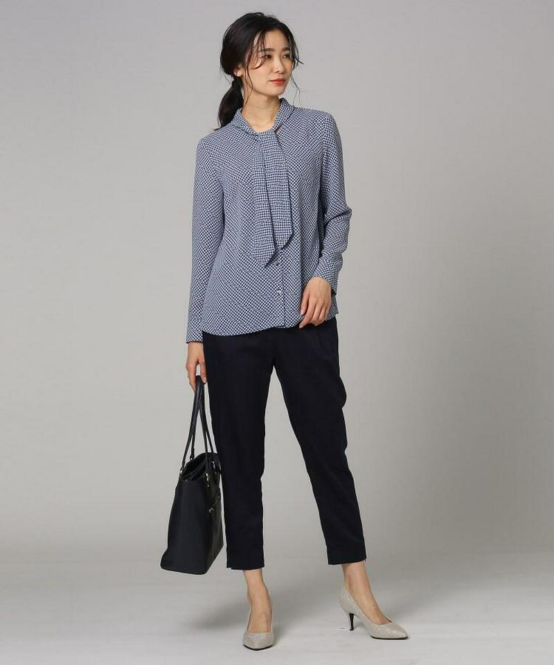 【洗える】プリマベーラサテンスリットパンツ