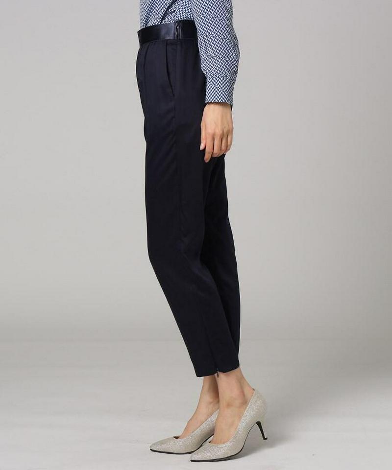 【洗える】プリマベーラサテンスリットパンツ