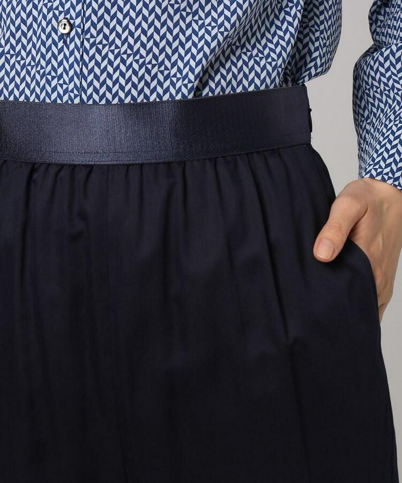 【洗える】プリマベーラサテンスリットパンツ