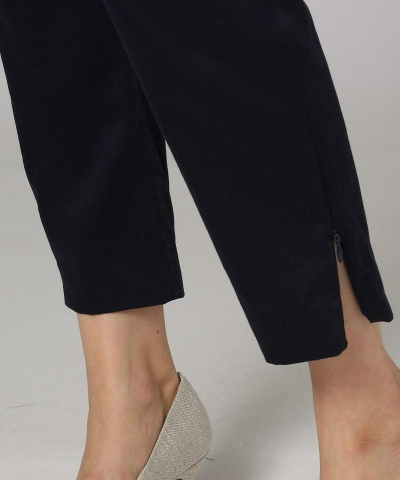 【洗える】プリマベーラサテンスリットパンツ