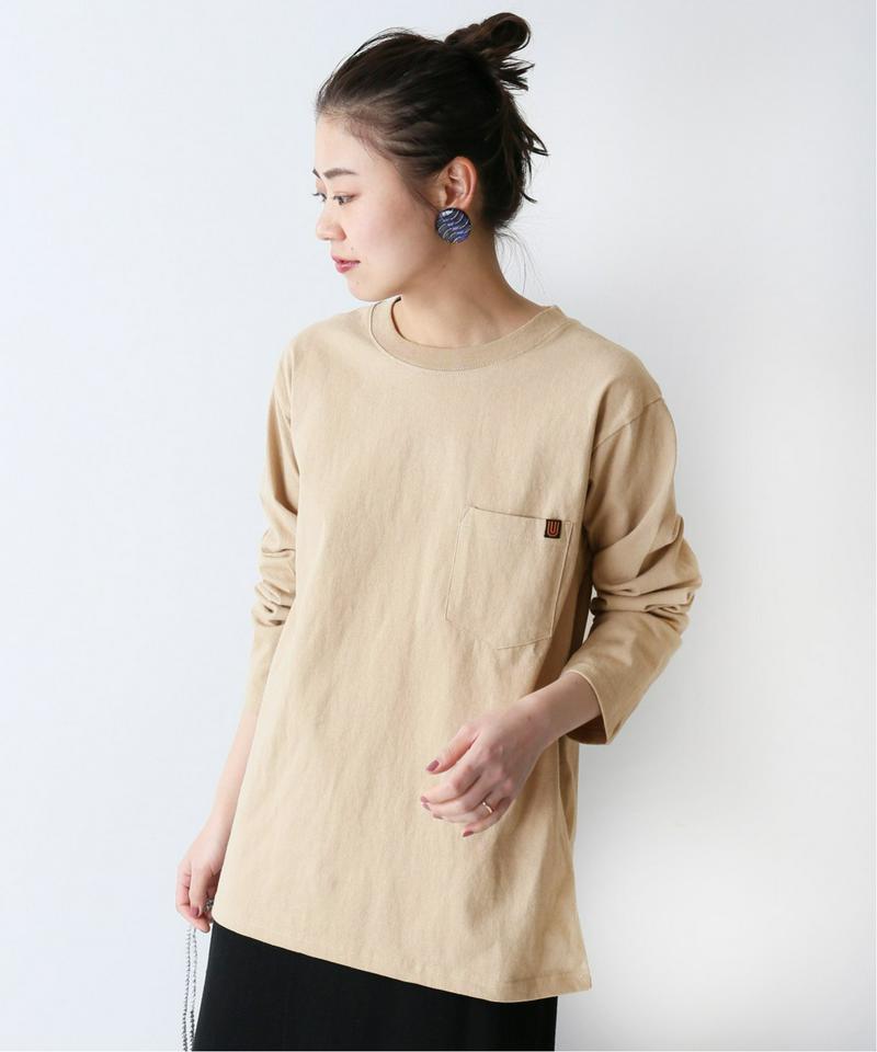 【UNIVERSAL OVERALL / ユニバーサル オーバーオール】POCKET LONG TEE：Tシャツ◆