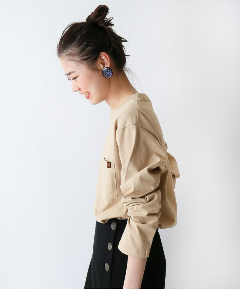 【UNIVERSAL OVERALL / ユニバーサル オーバーオール】POCKET LONG TEE：Tシャツ◆