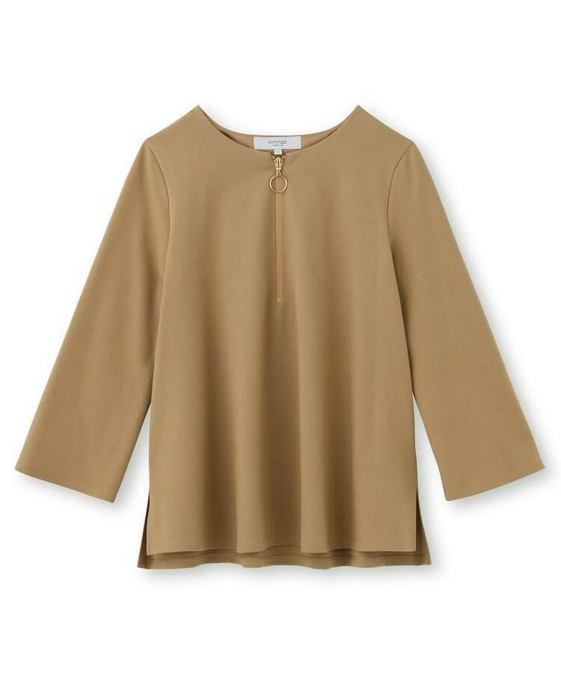 【洗える】ネオポンチジップブラウス