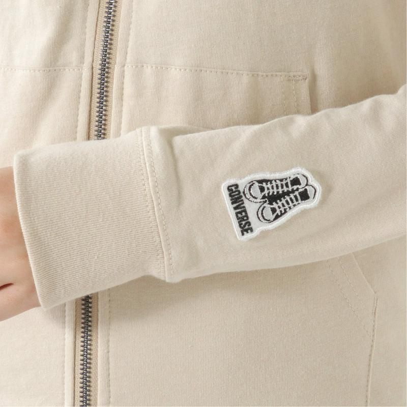 天竺ワンポイント刺繍ジップパーカー【Ｍ～３Ｌ】