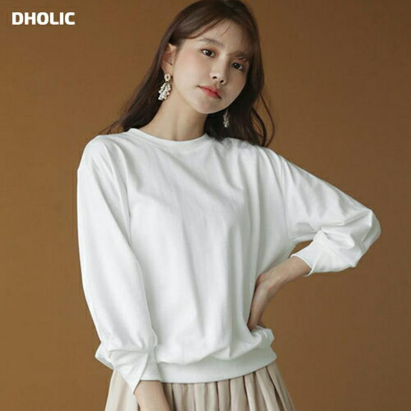 ≪人気商品再入荷≫スリーブディテールスウェット・全4色・b55013 レディース 【tops】 韓国ファッション トップス 長袖 7分丈 ツイスト パフスリーブ クロス スウェット トレーナー 無地 ユニーク ゆったり 秋 春 冬 sw