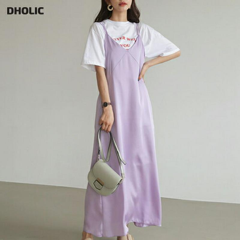 シルキーキャミワンピース・全3色・t55002 レディース 【ops】【ワンピース ロング丈 ロング マキシ キャミソール シル