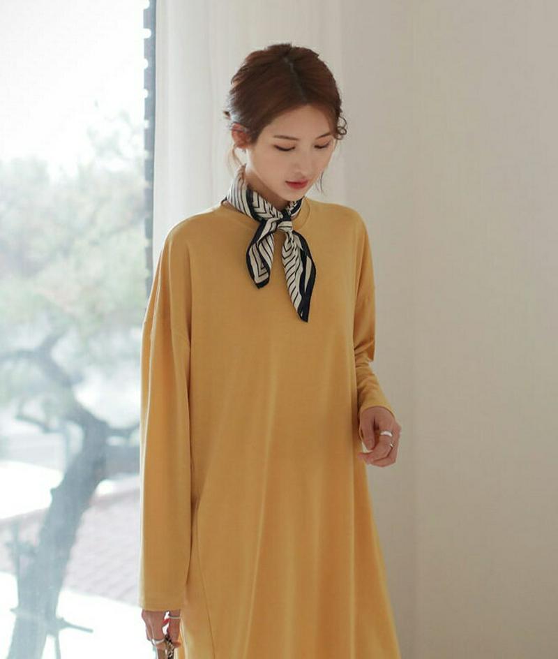 サイドカットワンピース・全4色・b61279 レディース【ops】【ワンピース ロング ロングワンピース スリット 長袖 単色 