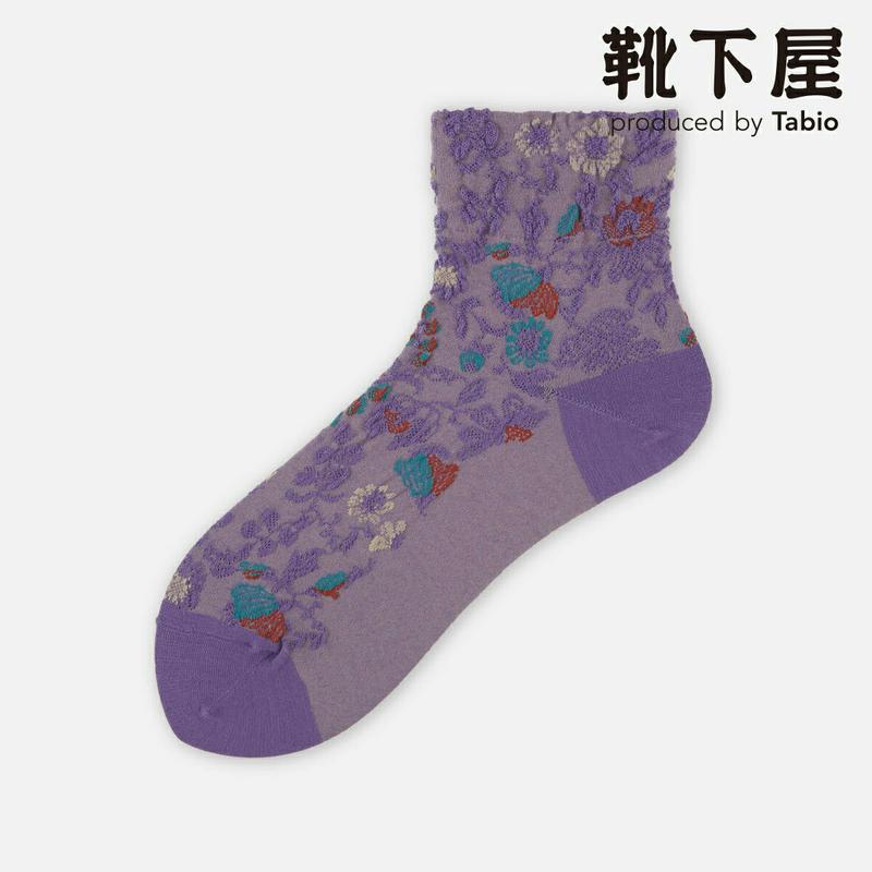 【全品送料無料★〜3/11 23:59迄】【あす楽】【Tabio】 フロートプラントショートソックス / 靴下屋 靴下 タビオ 