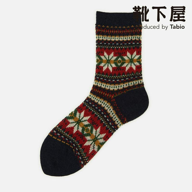 【あす楽】30％OFF【靴下屋】 フェアアイル雪柄ソックス / 靴下 タビオ Tabio くつ下 ショート レディース 日本製 ¬ 2101sl
