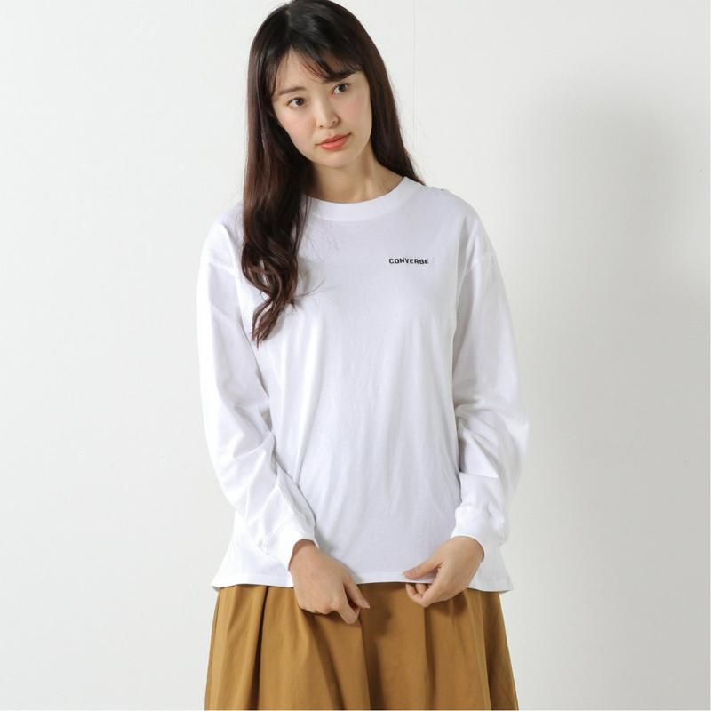 【コンバース】天竺ワンポイント刺繍長袖Ｔシャツ【Ｍ～３Ｌ】（コンバース/CONVERSE）