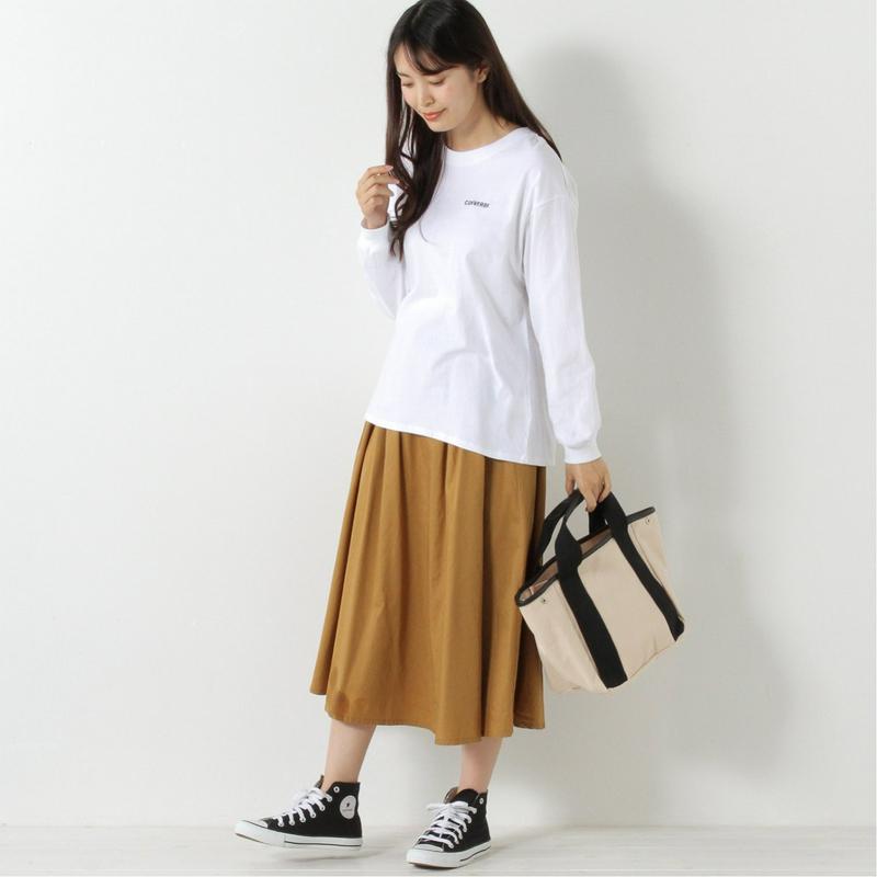 【コンバース】天竺ワンポイント刺繍長袖Ｔシャツ【Ｍ～３Ｌ】（コンバース/CONVERSE）