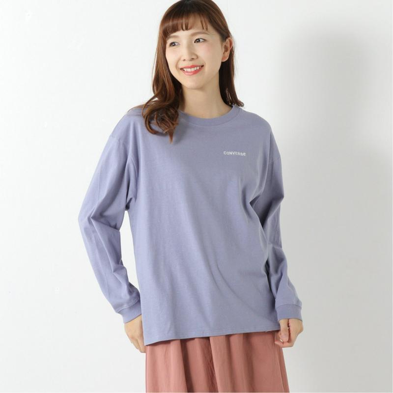 【コンバース】天竺ワンポイント刺繍長袖Ｔシャツ【Ｍ～３Ｌ】（コンバース/CONVERSE）