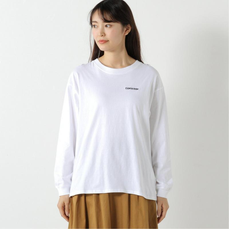 【コンバース】天竺ワンポイント刺繍長袖Ｔシャツ【Ｍ～３Ｌ】（コンバース/CONVERSE）