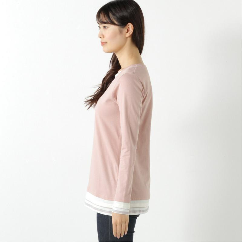 長袖フェイクレイヤードＴシャツ【Ｍ～５Ｌ】（ノージーン/NO JEAN）