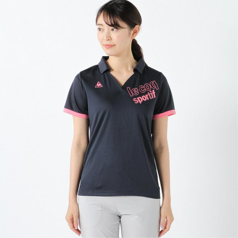 レディース　半袖スキッパーポロシャツ（ルコックスポルティフ/le coq sportif）