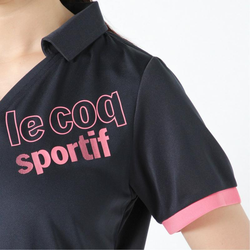レディース　半袖スキッパーポロシャツ（ルコックスポルティフ/le coq sportif）