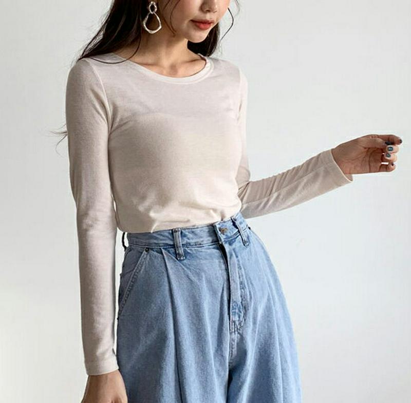 2WAYボタンTシャツ・全4色・t55512 レディース 【tops】【トップス Tシャツ 長袖 無地 ボタン カーディガン ス