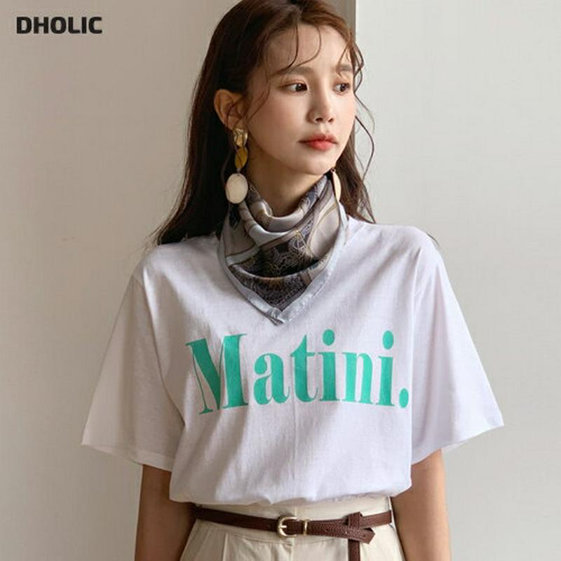 Matini.半袖Tシャツ・全4色・b55501 レディース 【tops】【トップス Tシャツ 半袖 レタリング ゆったり カジ