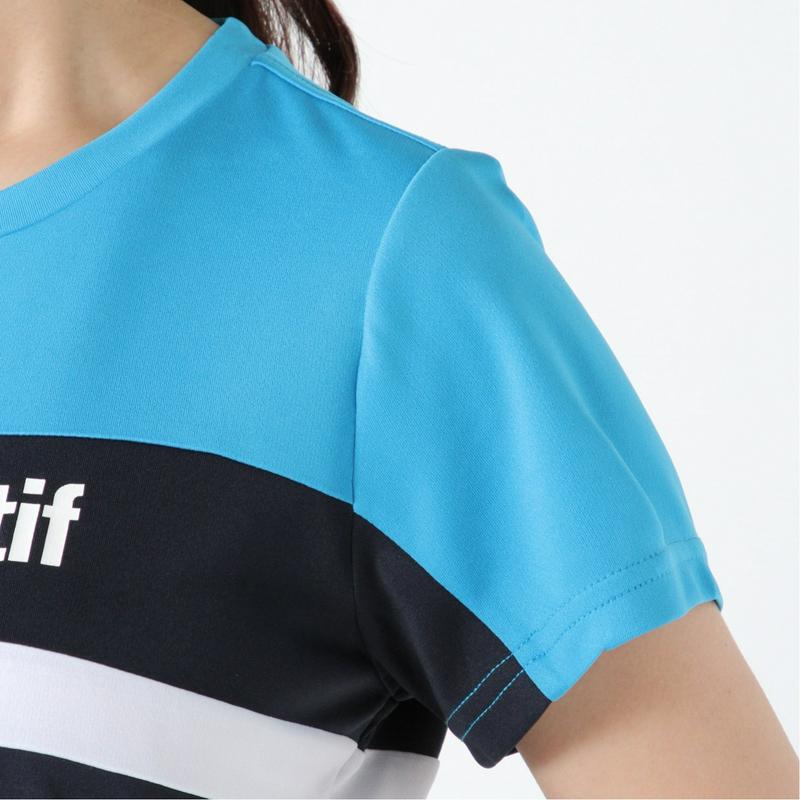 レディース　ボーダー切替え半袖Ｔシャツ（ルコックスポルティフ/le coq sportif）