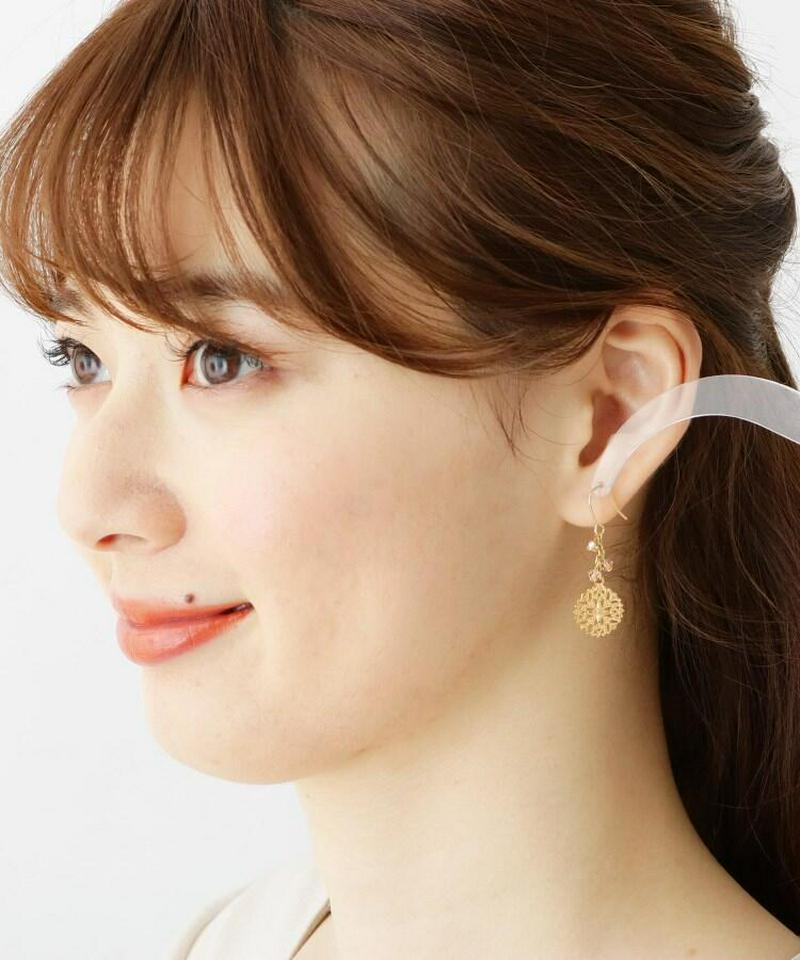 透かしプチビジューピアス