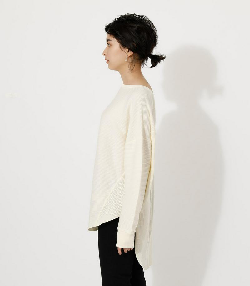 SIDE WAFFLE BACKTAIL TOPS/サイドワッフルバックテールトップス