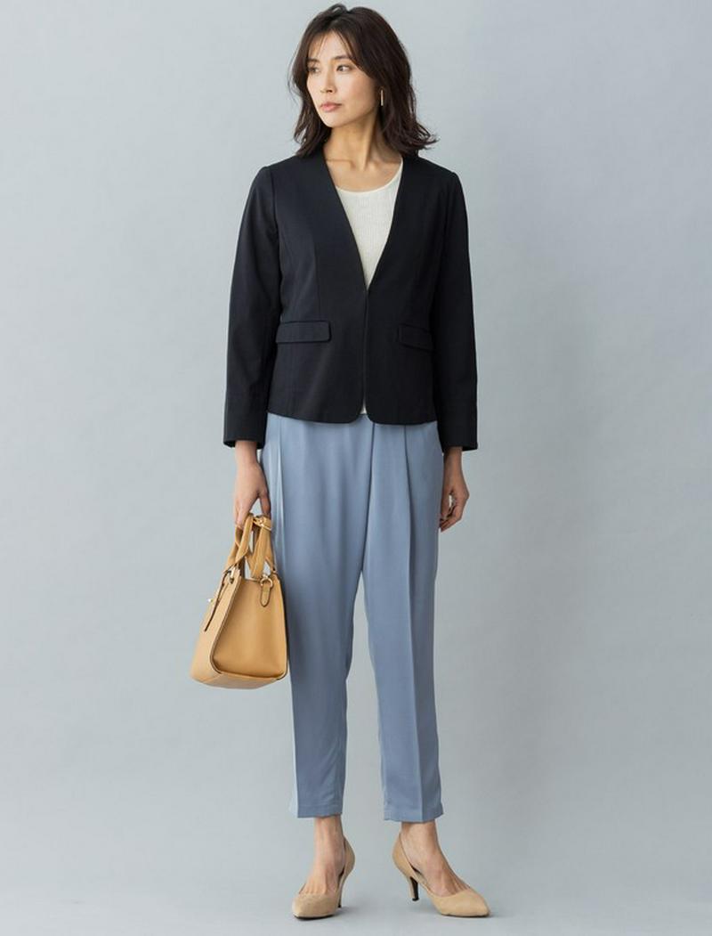 642979＿【洗っても戻る形状美ストレッチ】ソロモックロディージャケット