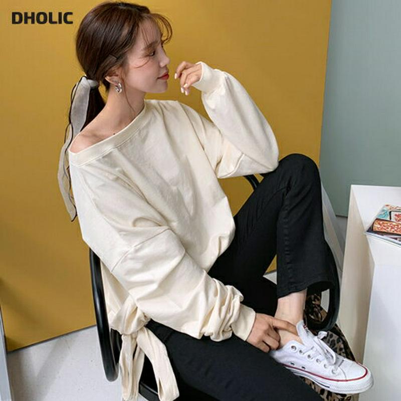 ドロストボートネックスウェット・全3色・t55081 レディース 【tops】【トップス Tシャツ スウェット トレーナー リボ