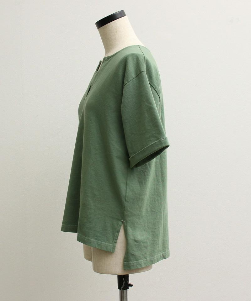 ●mat　20/－天竺　スキッパー衿プルオーバー（mat quotidien）