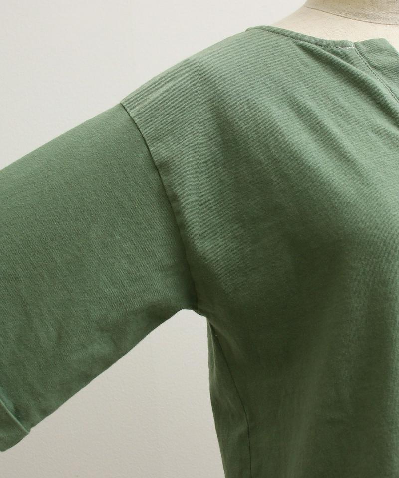 ●mat　20/－天竺　スキッパー衿プルオーバー（mat quotidien）