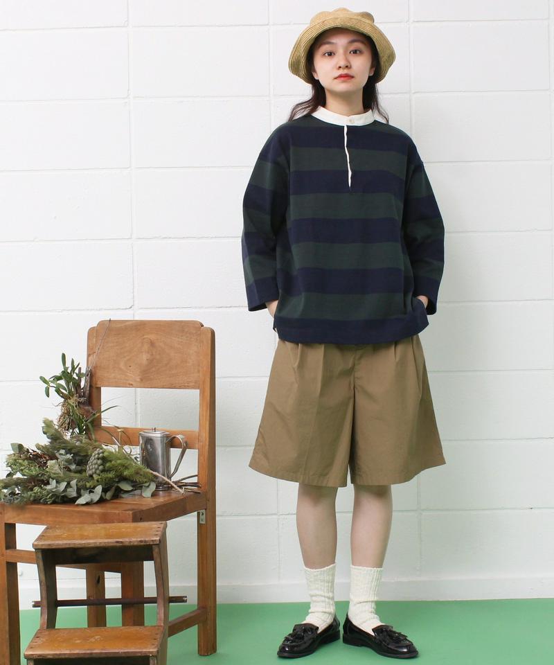 mat　ノーカラーラガーシャツ（mat quotidien）
