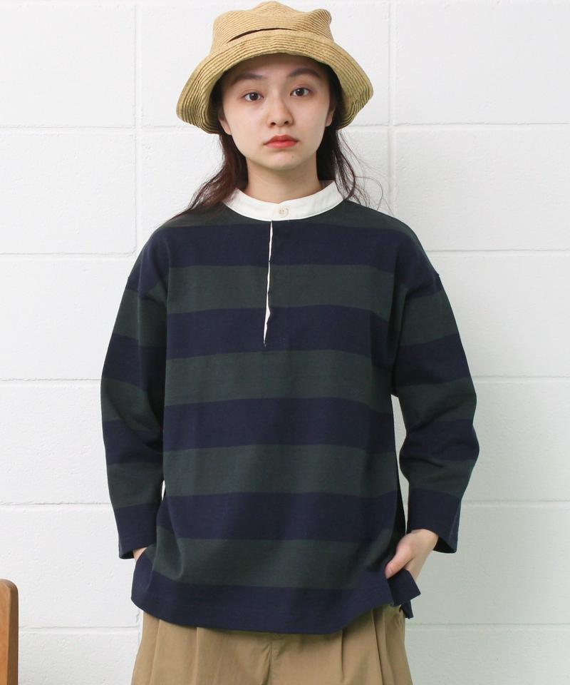 mat　ノーカラーラガーシャツ（mat quotidien）